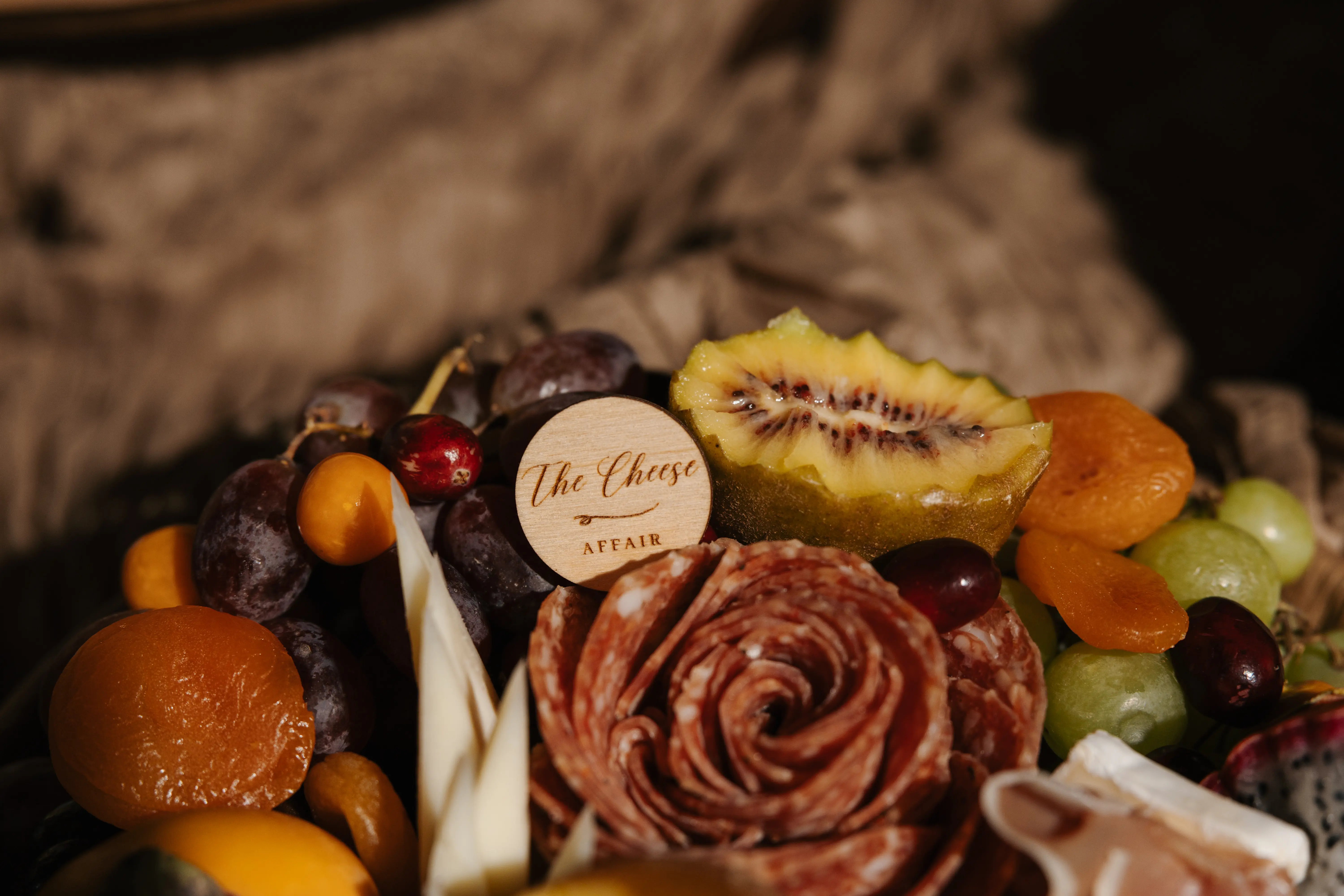 A dessert or seasonal board arranged with a luxury presentation
